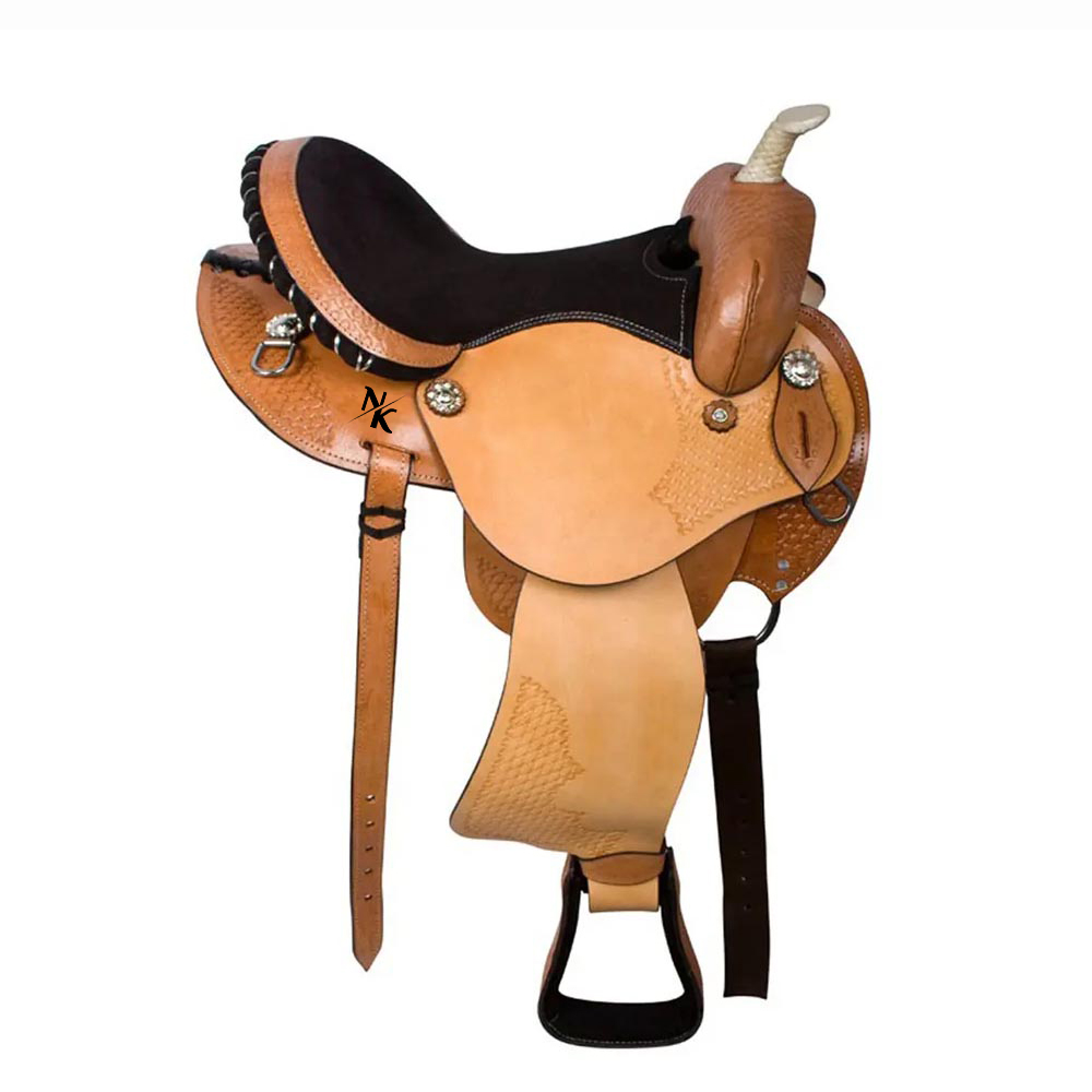 Leather Work Western - سرج دنيم فاخر، سرج جلدي، معدات