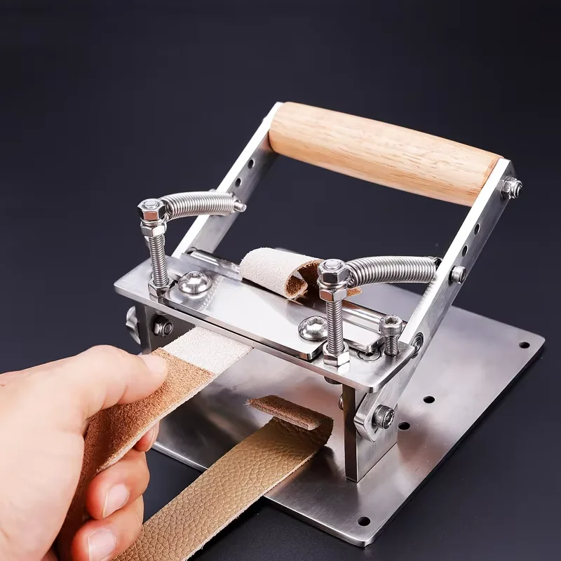 Skiver Leather Thin - آلة تقشير الجلد اليدوية بمقبض خشبي،