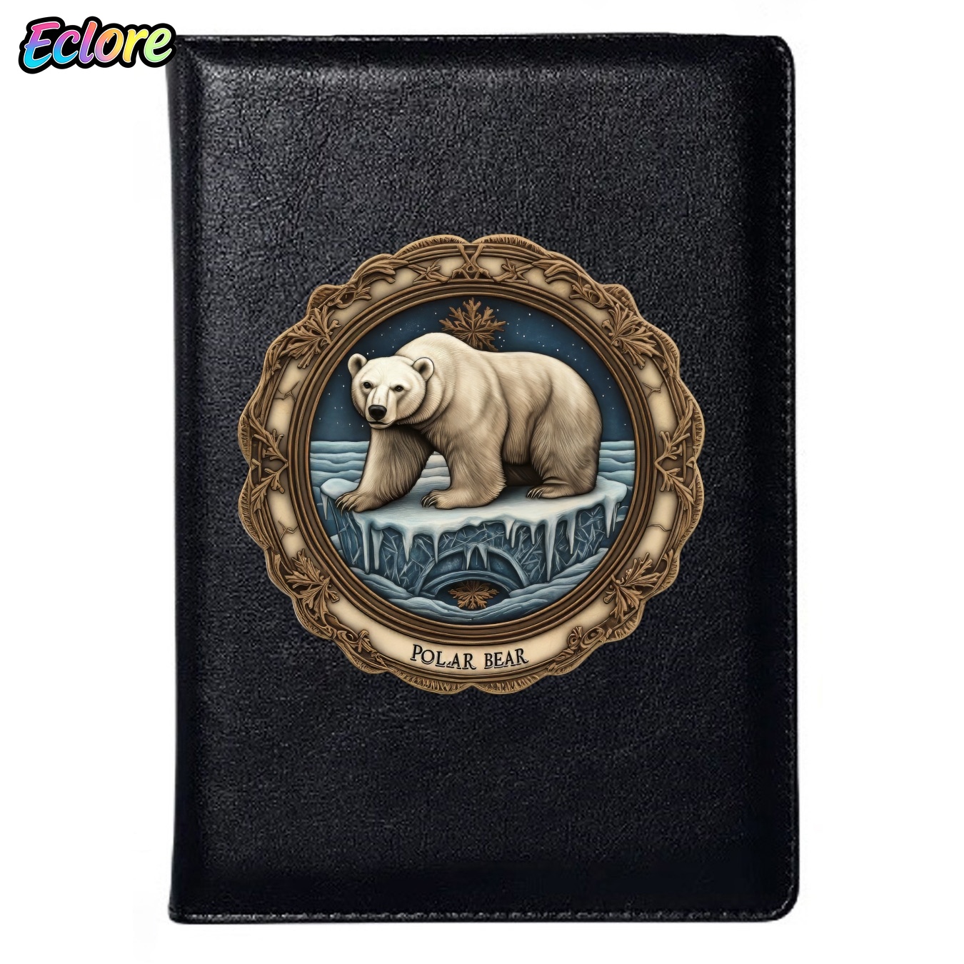 Leatherwork Journal - دفتر ملاحظات جلدي A5 بتصميم دب