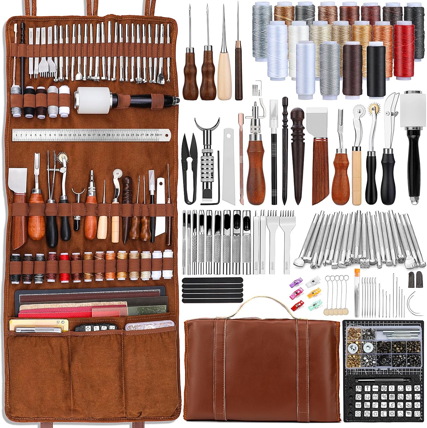 Leather Work Leather - طقم أدوات تشكيل الجلود، أدوات حرفية