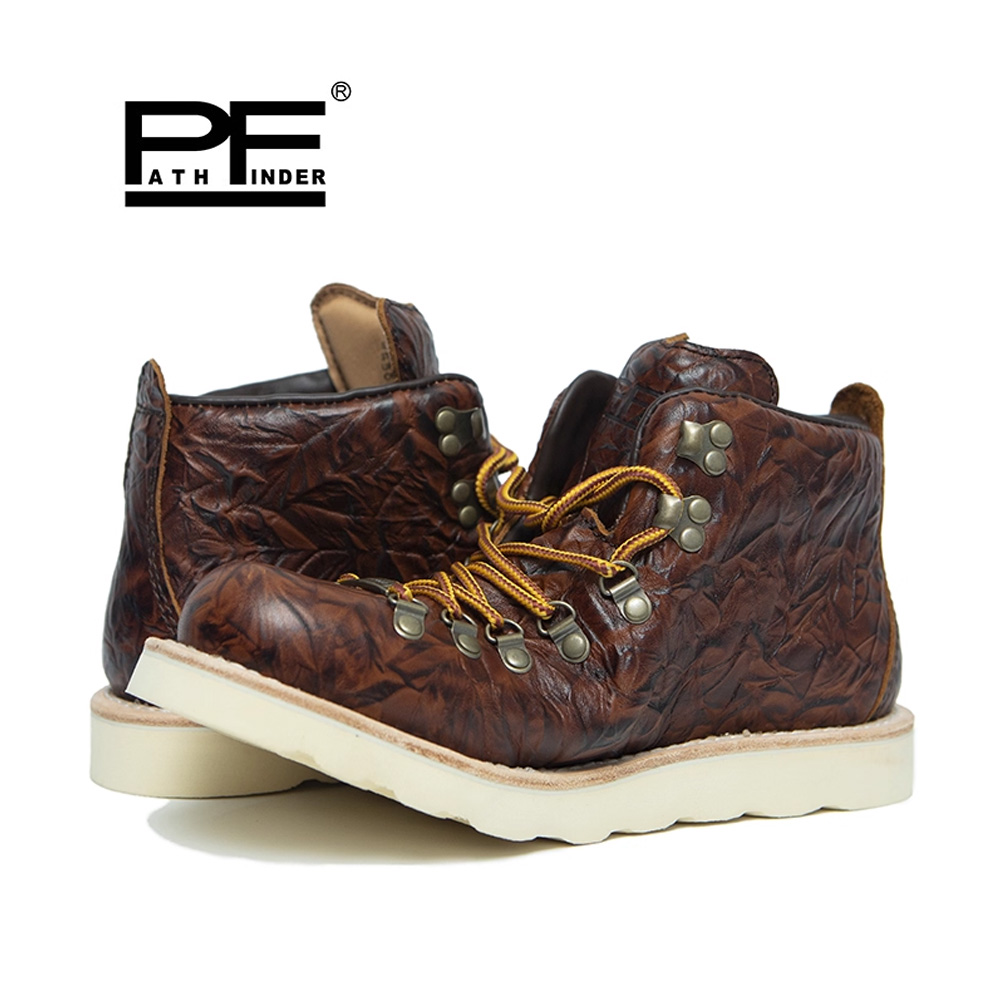 Leather Work Western - pf موضة الرجال جلد طبيعي دراجة