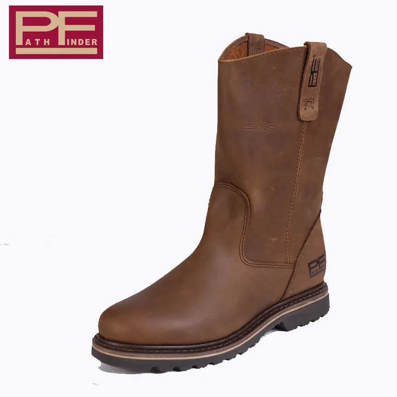Pf الرجال جلد طبيعي Goodyear W - مراجعة Leather Work Western وسعره