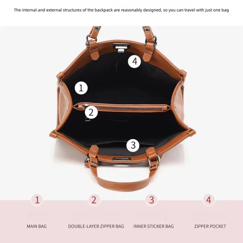 حقيبة يد نسائية كبيرة السعة من - مراجعة Vintage Leatherwork وسعره