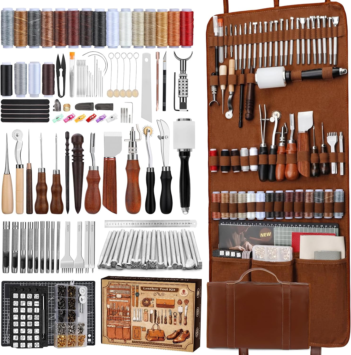طقم أدوات العمل بالجلد، مجموعة - مراجعة Leather Work Leather وسعره