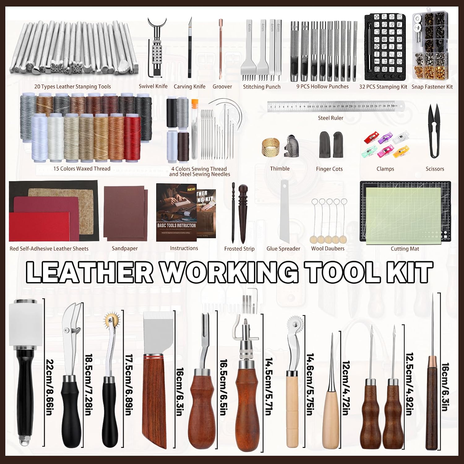 طقم أدوات العمل بالجلد، مجموعة - مراجعة Leather Work Leather وسعره