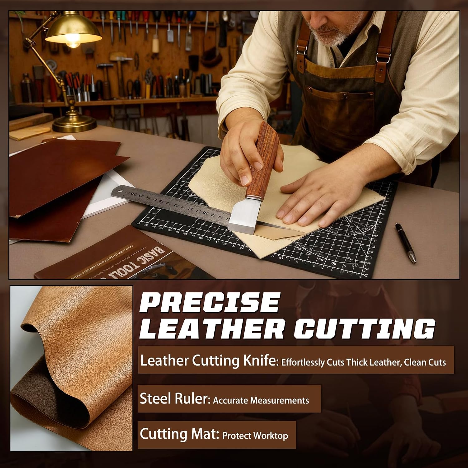 طقم أدوات العمل بالجلد، مجموعة - مراجعة Leather Work Leather وسعره