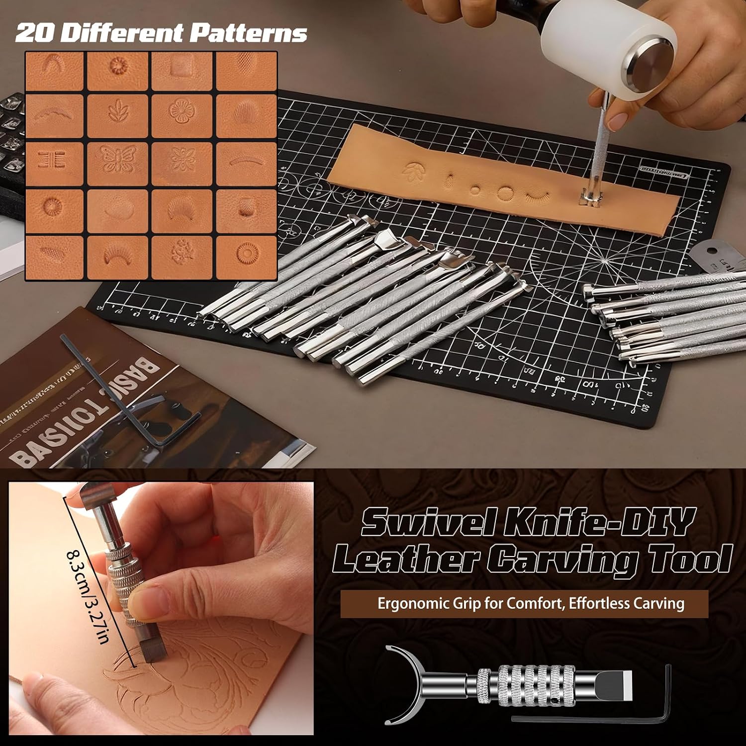 طقم أدوات العمل بالجلد، مجموعة - مراجعة Leather Work Leather وسعره